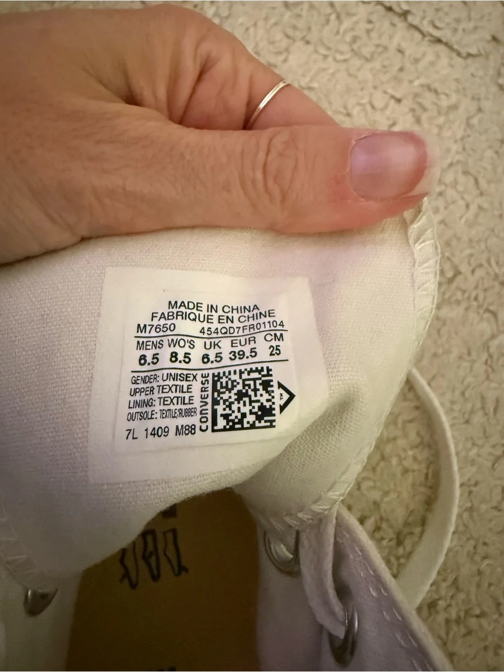Converse white high top sneakers